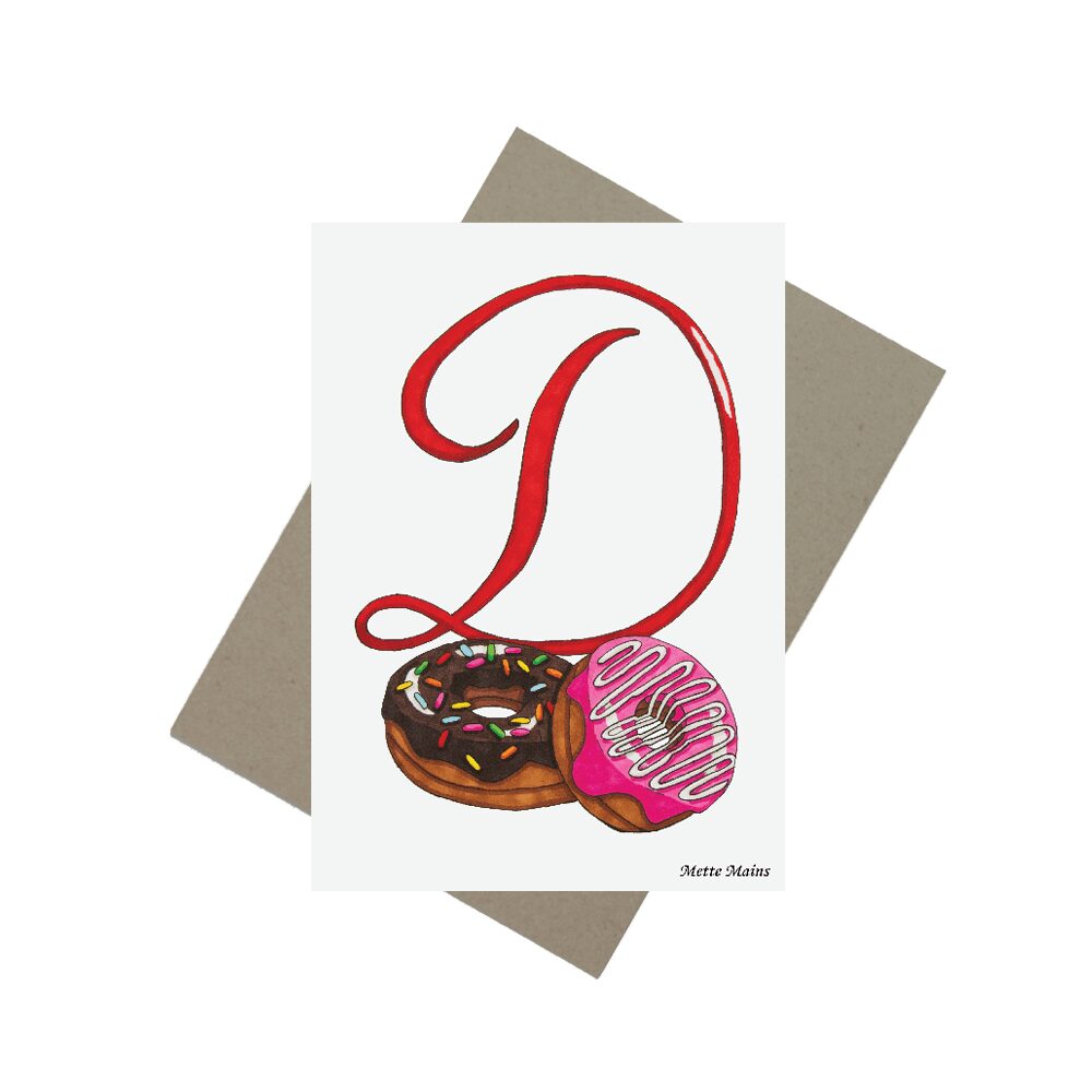 D dounuts med kuvert